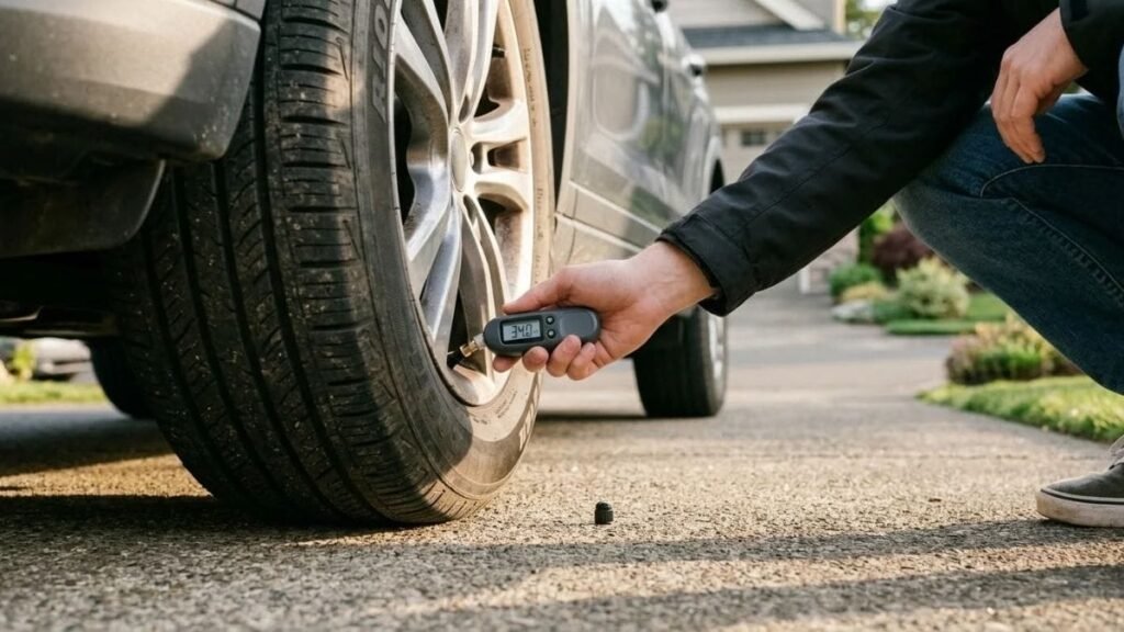 How to plan a road trip on a budget by checking tire pressure before driving
