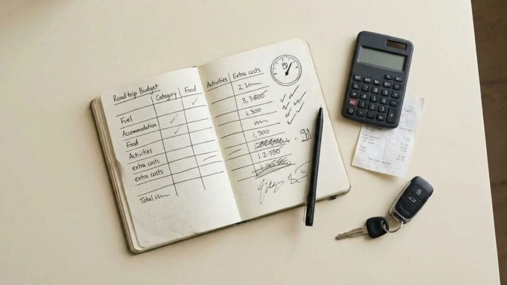 How to plan a road trip on a budget by organizing fuel, food and lodging costs
