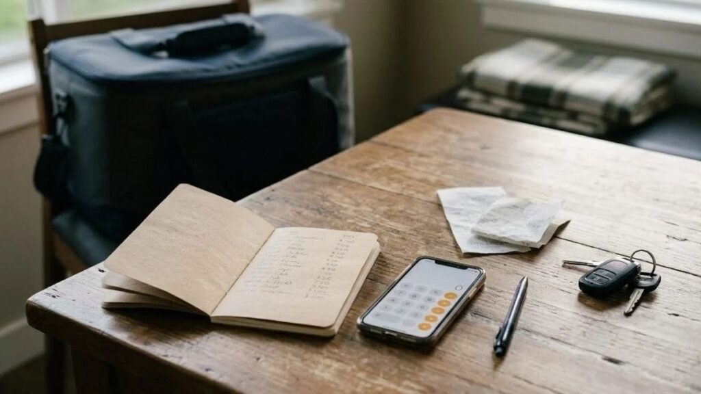 How to plan a road trip on a budget by tracking daily expenses and receipts