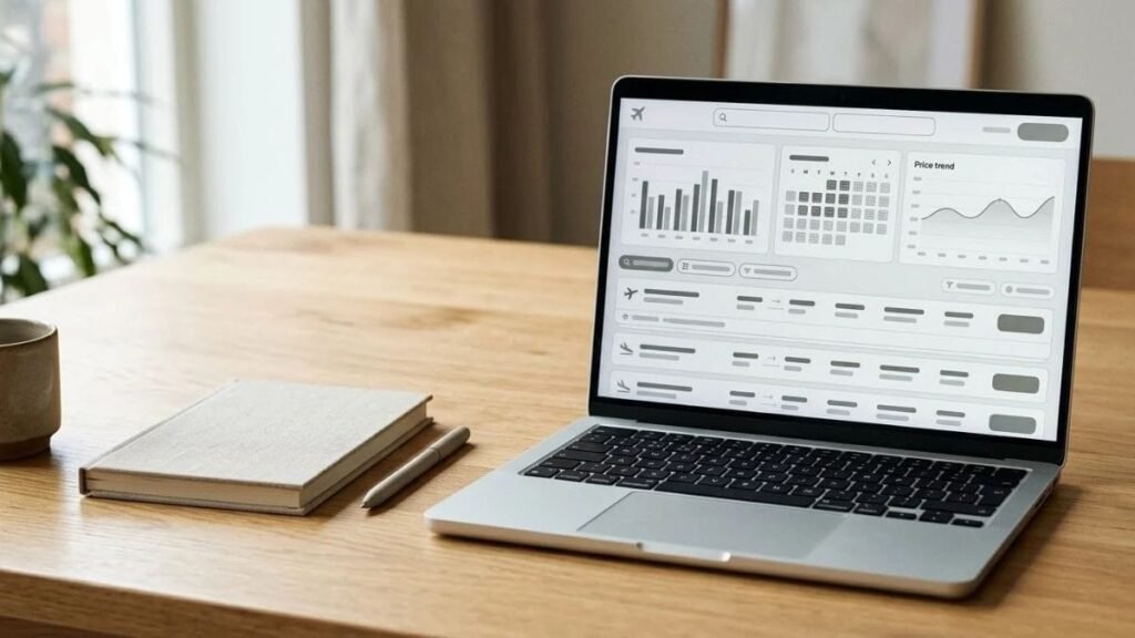 Travel calendar illustrating how to find cheap flights with flexible dates