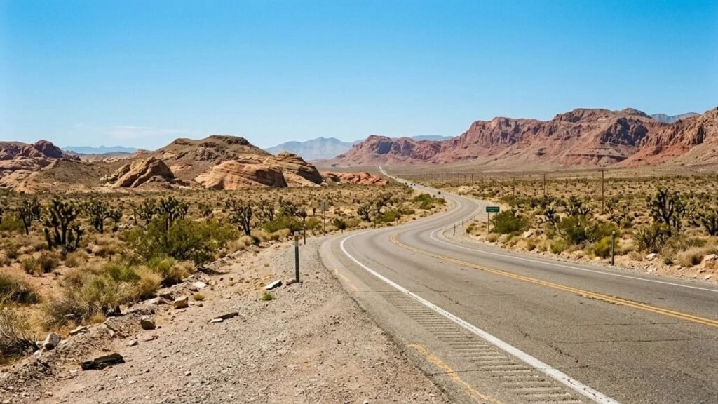 Los Angeles to Las Vegas Drive through the Mojave Desert