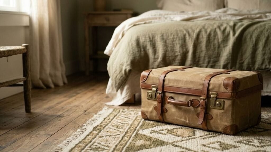 Open suitcase with rolled clothes and a passport for how to plan an international trip
