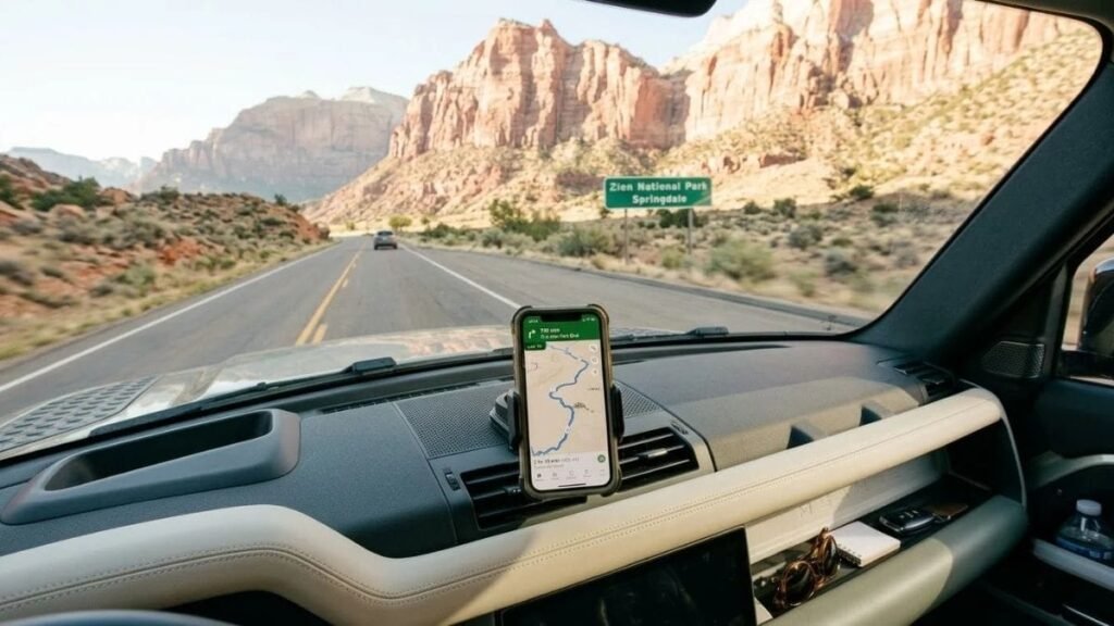 Phone map for Las Vegas to Zion National Park